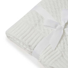 Load image into Gallery viewer, Diamond Knit Baby Blanket - White