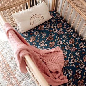 Diamond Knit Baby Blanket - Rosa