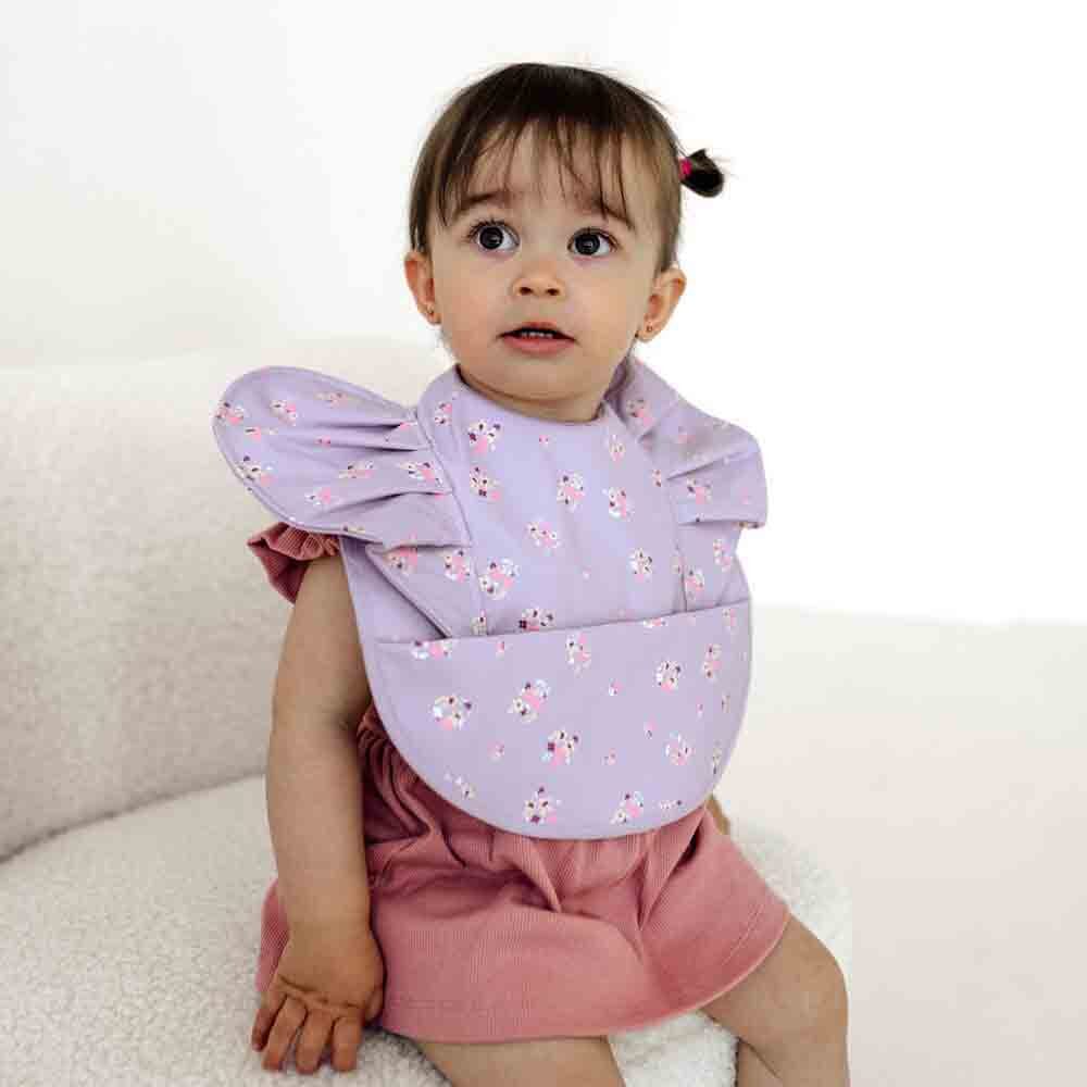 Snuggle Bib (Waterproof): Lilac Bloom