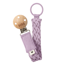 Load image into Gallery viewer, Braided soother clip - Violet sky/ Mauve