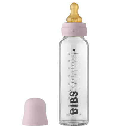 BIBS Baby Glass Bottle Complete Set 225ml - Dusky Lilac