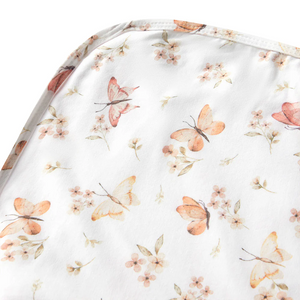 Jersey Baby Wrap & Bow Set: Butterfly