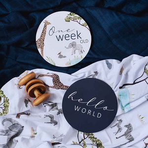 Reversible Milestone Cards : Safari and Navy