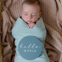 Load image into Gallery viewer, Jersey Baby Wrap &amp; Beanie Set: Sage