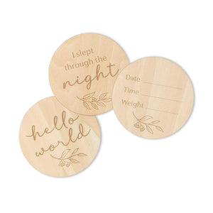 Reversible Wooden Milestone Cards: Gumleaf