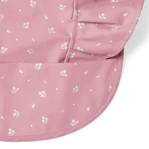 Snuggle Bib (Waterproof): Pink Fleur Frill