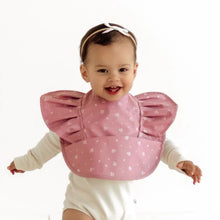 Load image into Gallery viewer, Snuggle Bib (Waterproof): Pink Fleur Frill