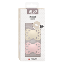 Load image into Gallery viewer, BIBS Infinity - Ivory &amp; Blush (Twin Pack)