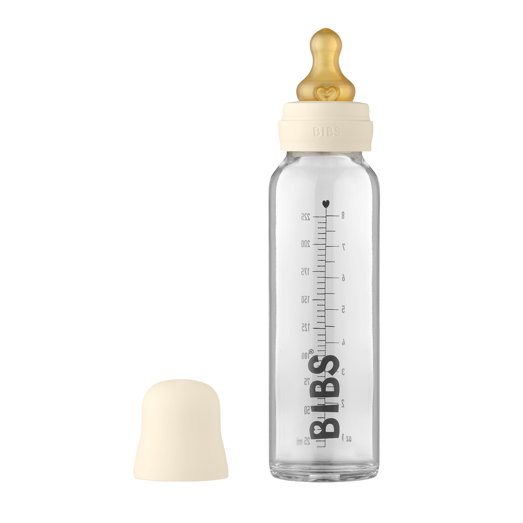 BIBS Baby Glass Bottle Complete Set 225ml - Ivory