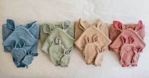 Kangaroo Hoodie Towel Baby - Vanilla