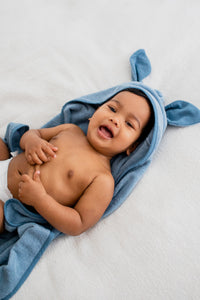 Kangaroo Hoodie Towel Baby - Petrol