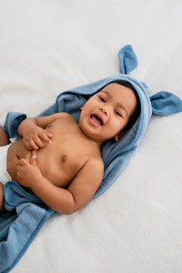 Kangaroo Hoodie Towel Baby - Petrol