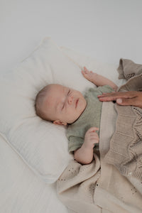 Wavy Knit Baby Blanket - Vanilla