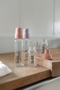 BIBS Baby Glass Bottle Complete Set 225ml - Dusky Lilac