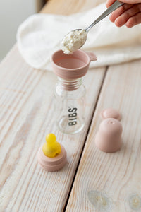 BIBS Baby Glass Bottle Complete Set 110ml - Blush