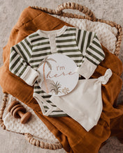 Load image into Gallery viewer, Olive Stripe Bodysuit (Long Sleeve)