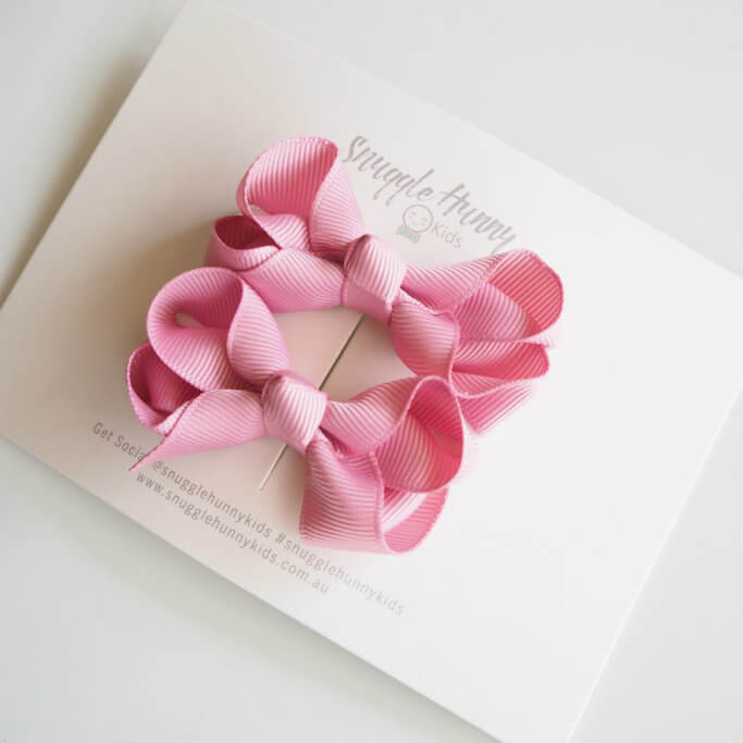 Bow Clips: Dusty Pink