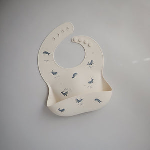 Silicone Bib - Whales