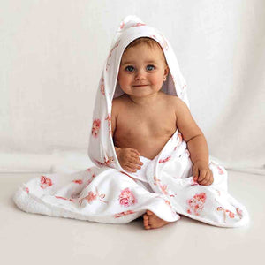 Organic Hooded Baby Towel - Ballerina