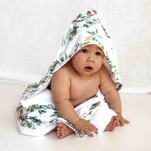 Load image into Gallery viewer, Organic Hooded Baby Towel - Eucalyptus