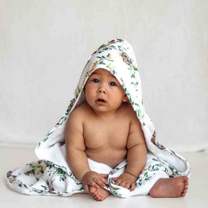 Organic Hooded Baby Towel - Eucalyptus