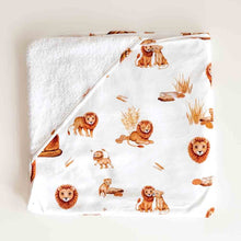 Load image into Gallery viewer, Organic Hooded Baby Towel - Lion