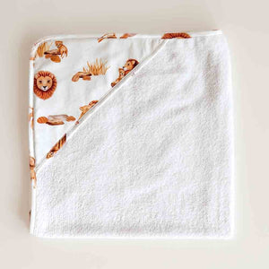 Organic Hooded Baby Towel - Lion