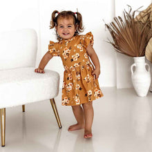 Load image into Gallery viewer, Organic Dress - Golden Flower