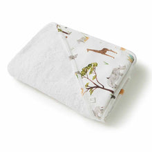Load image into Gallery viewer, Organic Hooded Baby Towel - Safari