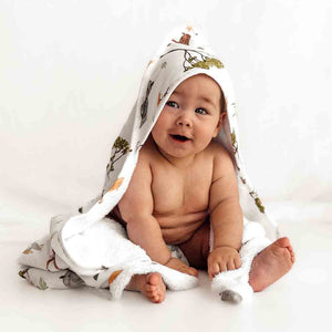 Organic Hooded Baby Towel - Safari