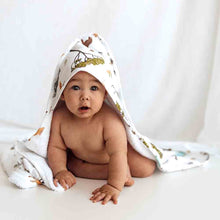 Load image into Gallery viewer, Organic Hooded Baby Towel - Safari