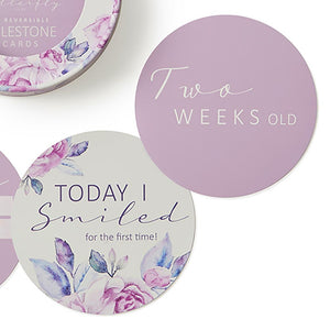Reversible Milestone Cards (Large): Lilac Skies & Butterfly