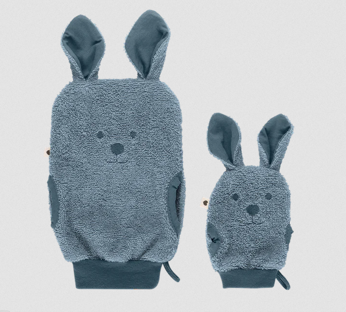 Kangaroo Bath Mitts - Petrol