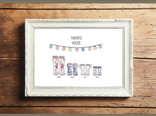 Load image into Gallery viewer, Framed Nana Welly Print - Personalised