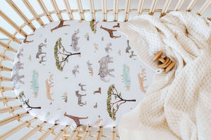 Bassinet Sheet / Change Pad Cover: Safari