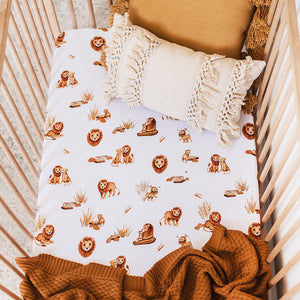 Fitted Cot Sheet: Lion