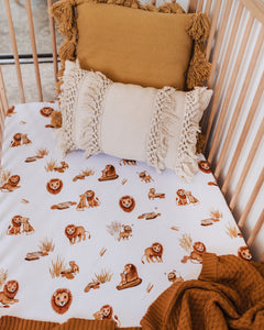 Fitted Cot Sheet: Lion