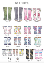 Load image into Gallery viewer, Framed Nana Welly Print - Personalised