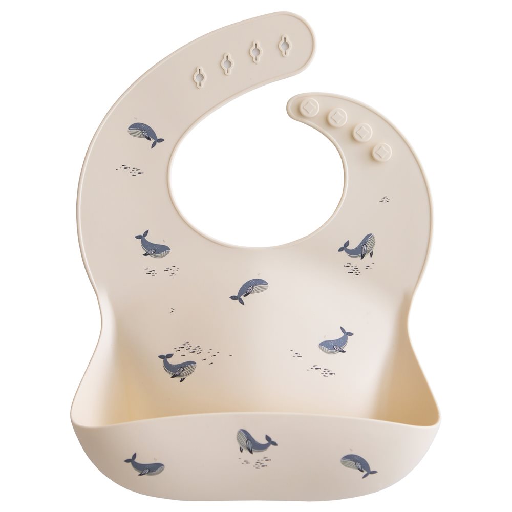 Silicone Bib - Whales