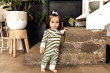 Load image into Gallery viewer, Zippy Growsuit: Olive Stripe