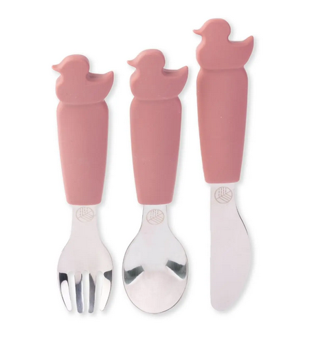 Three Piece Cutlery Set for Children: Rose