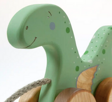 Load image into Gallery viewer, Dinosaur Wooden Pull Toy