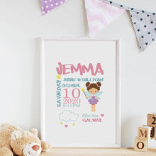 Load image into Gallery viewer, Framed Fairy Birth Print - Personalised