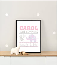 Load image into Gallery viewer, Framed Elephant Print - Personalised