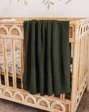 Load image into Gallery viewer, Diamond Knit Baby Blanket - Olive